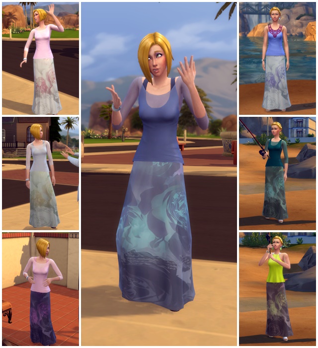 Sims 4 Flower skirt by Meryane at Beauty Sims