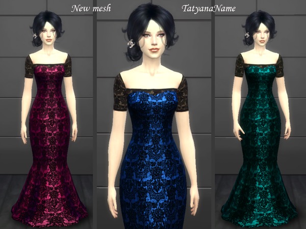 Sims 4 Mermaid dress by TatyanaName at TSR