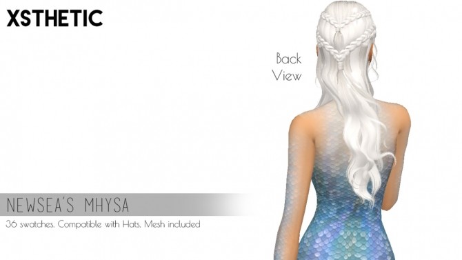 Sims 4 NEWSEA’S MHYSA HAIR RETEXTURE at Xsthetic