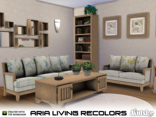 Sims 4 Aria Living Recolors by mutske at TSR
