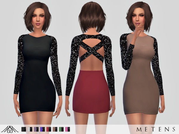 Sims 4 Azeilah Dress by Metens at TSR