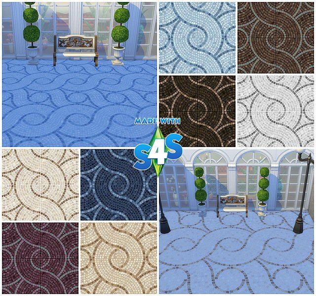 Sims 4 Mosaic floors by Meryane at Beauty Sims