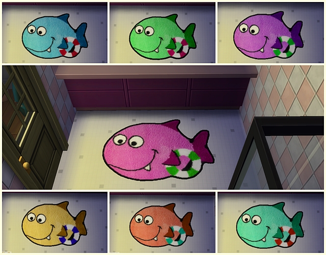 Sims 4 Fish rugs by Meryane at Beauty Sims