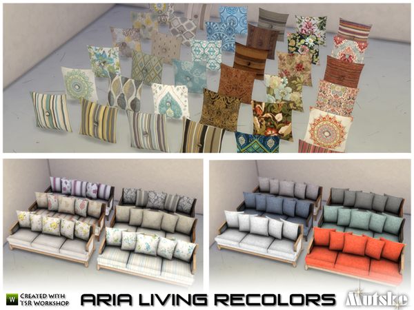 Sims 4 Aria Living Recolors by mutske at TSR