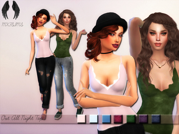 Sims 4 Out All Night Top by mxfsims at TSR