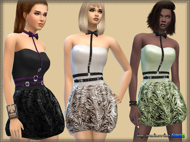 Sims 4 Dress Bow & Neck at Bukovka