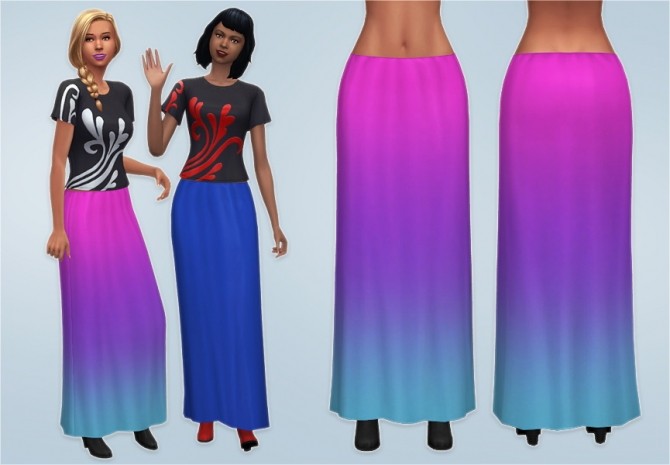Sims 4 Joy Long Skirt at Veranka