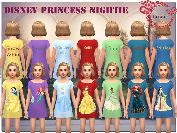 Sims 4 Girls Princess Nightie by taraab at TSR