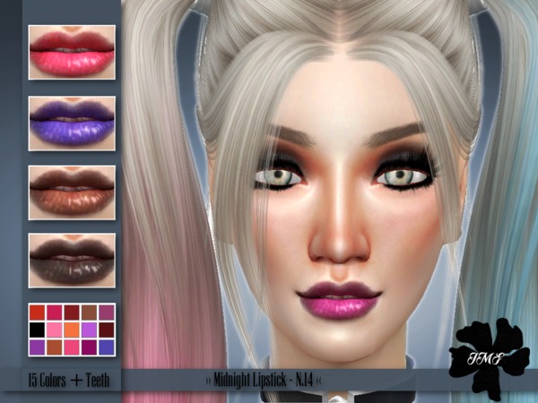 Sims 4 IMF Midnight Lipstick N.14 by IzzieMcFire at TSR