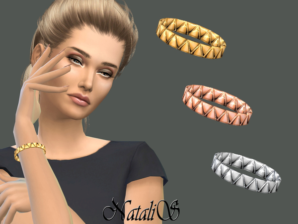 Sims 4 Triangles Bangle Bracelet by NataliS at TSR