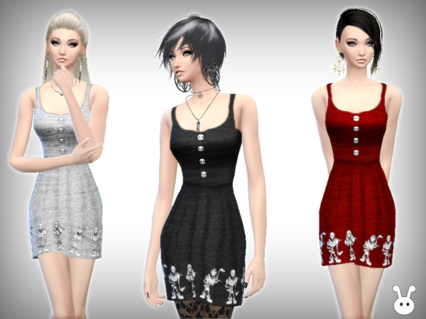 Sims 4 Undertale Dress by XxNikkibooxX at TSR