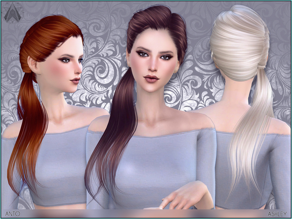 Sims 4 Ashley Hair by Anto at TSR