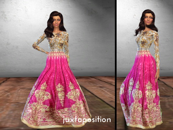 Sims 4 Authentic eastern and western fusion clothing by Juxtaposition at TSR