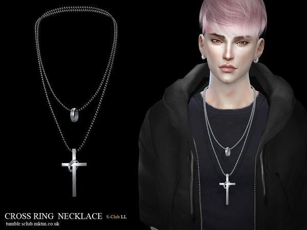 Sims 4 Necklace M03 by S Club LL at TSR