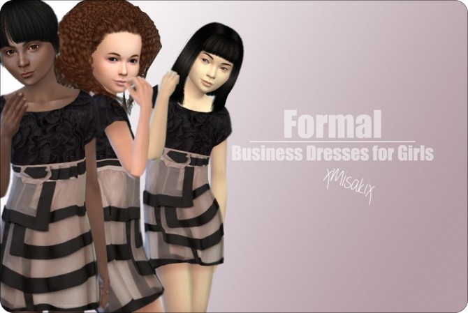 Sims 4 Business Dresses at xMisakix Sims