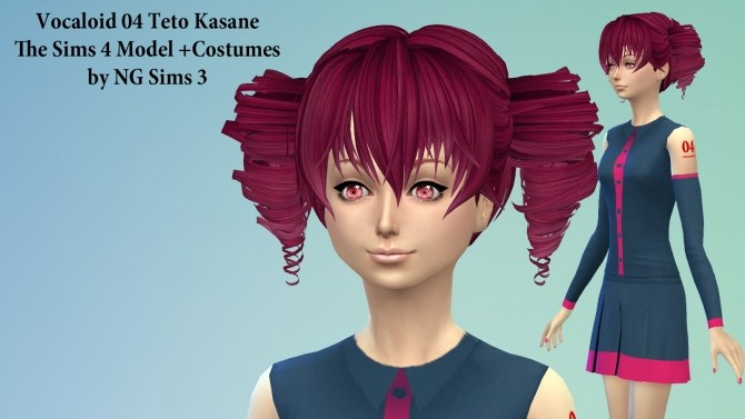 Sims 4 Teto Kasane + clothes at NG Sims3