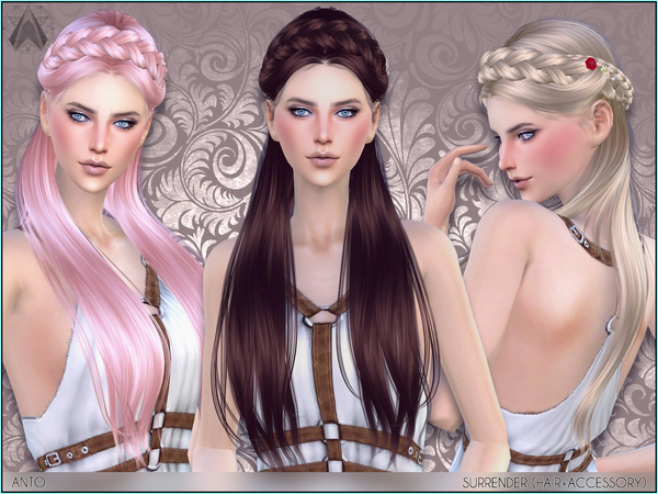 Sims 4 Surrender Hair by Anto at TSR