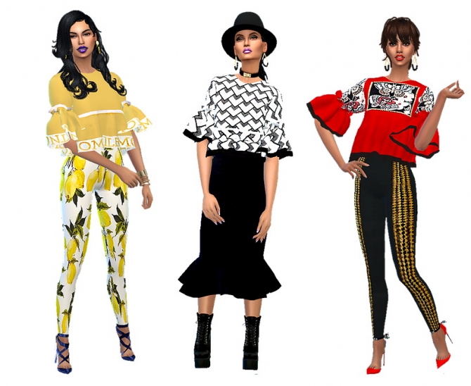 Rufffle blouse at Dreaming 4 Sims » Sims 4 Updates