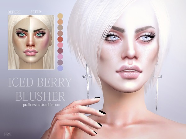 Sims 4 Iced Berry Blusher N26 by Pralinesims at TSR