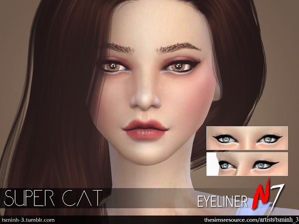 Sims 4 Super Cat Eyeliner at TSR