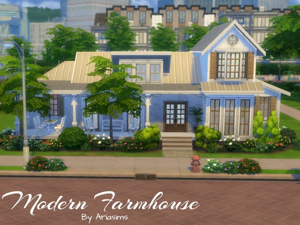 Sims 4 Modern Farm house by Ariasims at TSR