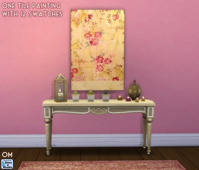 Sims 4 One tile painting with 12 swatches at Sims 4 Studio