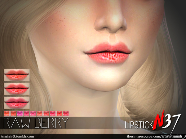 Sims 4 Raw Berry Lipstick by tsminh 3 at TSR