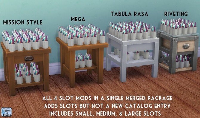 Sims 4 4 basegame endtables with slots at Sims 4 Studio