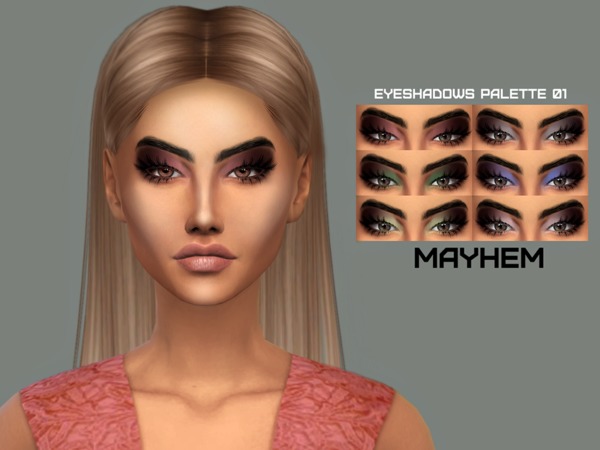 Sims 4 Eyeshadows Palette 01 by NataliMayhem at TSR