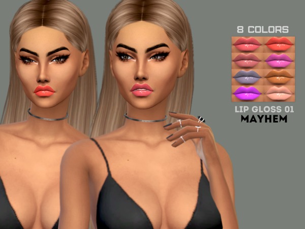 Sims 4 Lip gloss 01 by NataliMayhem at TSR