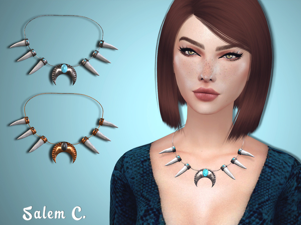 Sims 4 Fangs Necklace by Salem C. at TSR