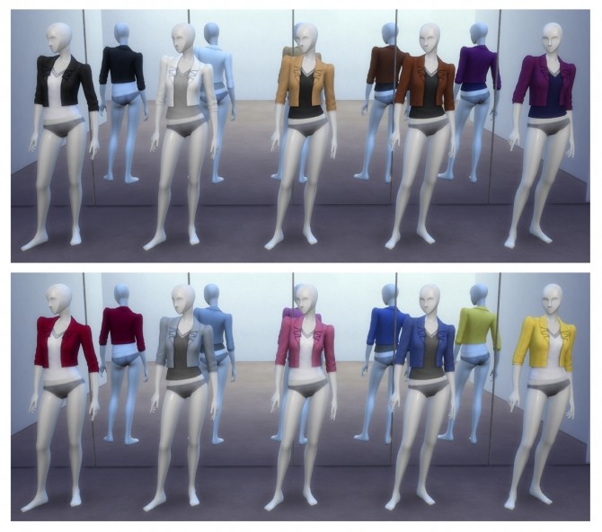 Sims 4 Separated Female Business Suit Top by Menaceman44 at Mod The Sims