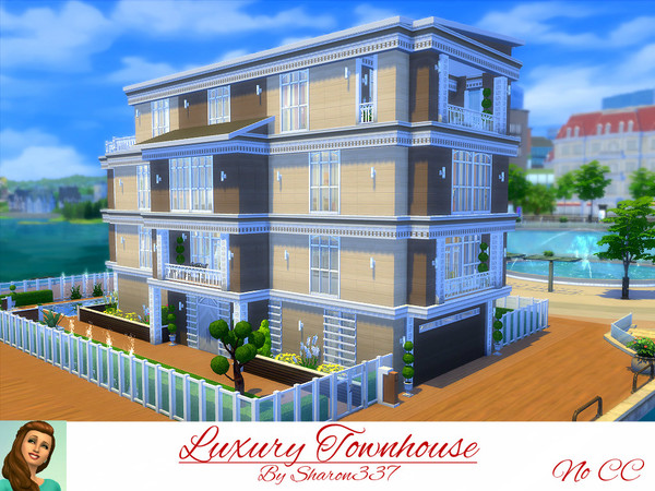 Sims 4 Luxury Townhouse by sharon337 at TSR