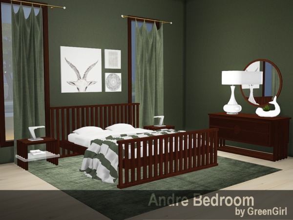 Sims 4 Andre Bedroom by Green Girly100 at TSR