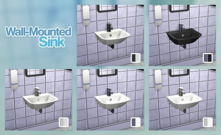 Wall-Mounted Sink by SleezySlakkard at Mod The Sims