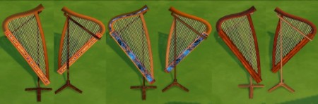 Handheld Playable Harp (Guitar Clone) by Esmeralda at Mod The Sims