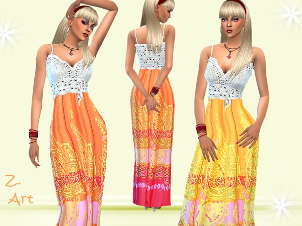 Sims 4 Hippie Style outfit by Zuckerschnute20 at TSR