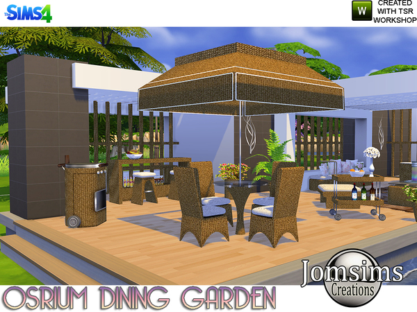 Sims 4 Osrium Dining Garden by jomsims at TSR