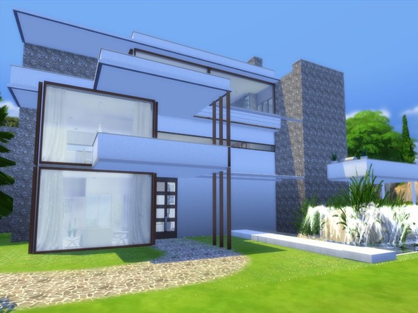 Sims 4 Falling Water house by Suzz86 at TSR