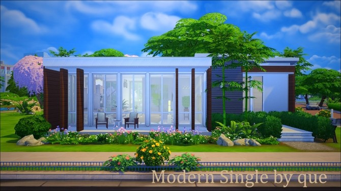 Sims 4 Modern Single Luxurious home by quiescence90 at Mod The Sims