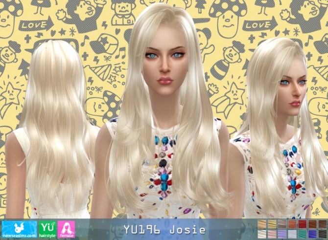 Sims 4 Yu196 Josie hair (Pay) at Newsea Sims 4