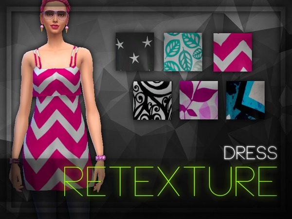 Sims 4 Dress Retexture by elliskane3 at TSR