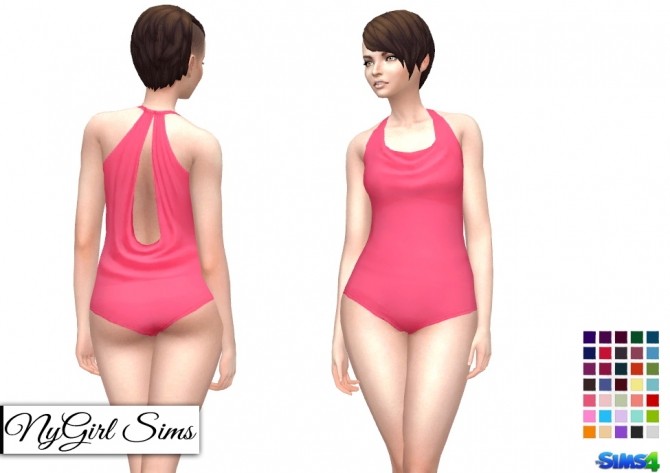 Sims 4 Cowl Back One Piece Swimsuit at NyGirl Sims