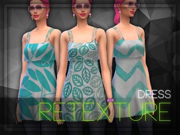 Sims 4 Dress Retexture by elliskane3 at TSR