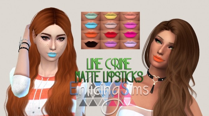 Sims 4 Matte Lipsticks by EnticingSims at SimsWorkshop
