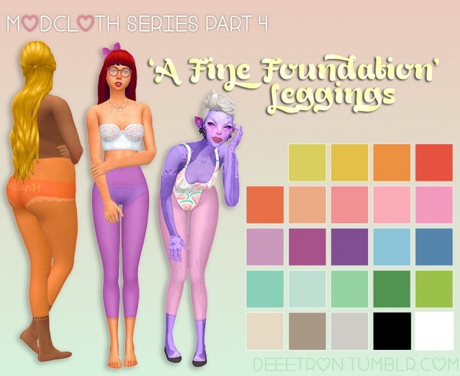 Sims 4 A Fine Foundation Leggings by dtron at SimsWorkshop