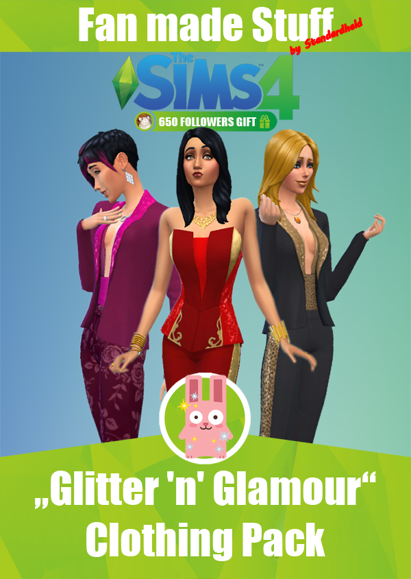 Sims 4 Glitter n Glamour Clothing Pack by Standardheld at SimsWorkshop