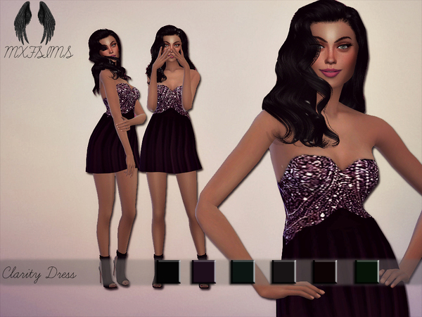Sims 4 Clarity Dress by mxfsims at TSR