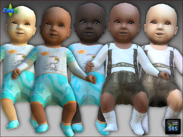 Sims 4 3 skintone sets for baby boys and baby girls at Arte Della Vita