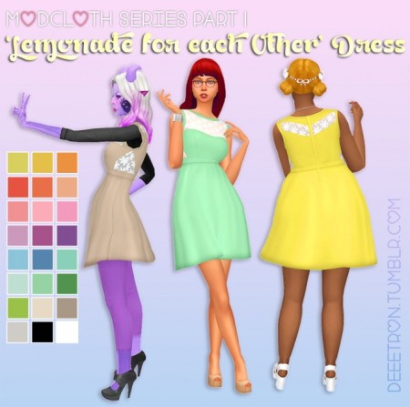 Lemonade for Each Other Dress by dtron at SimsWorkshop